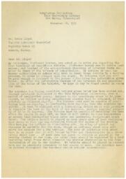 letter from Ferris J. Stephens to Seton Howard Frederick Lloyd 14 November 1951