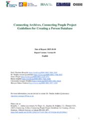Connecting Archive Connecting People Project Guidelines for Creating a Person Database